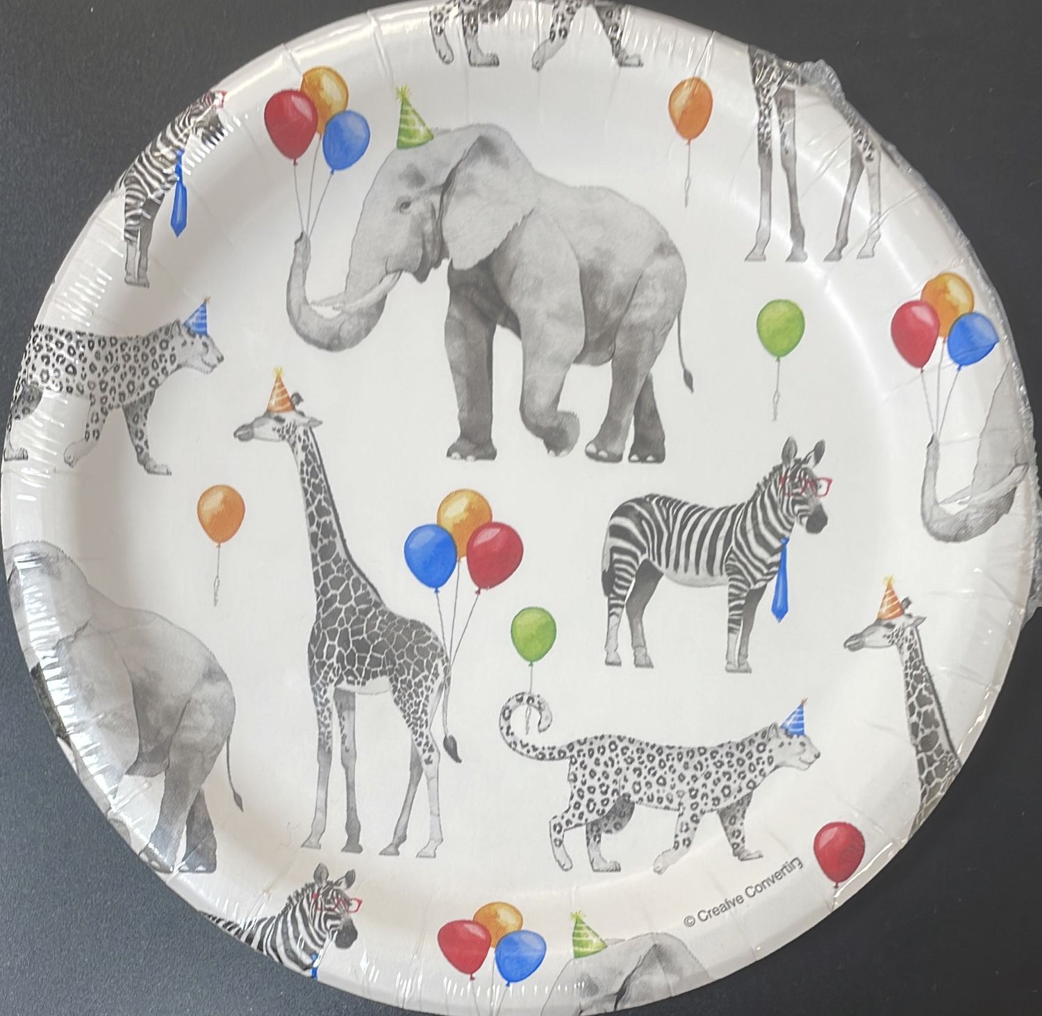 PAPER PLATE SMALL PARTY ANIMALS