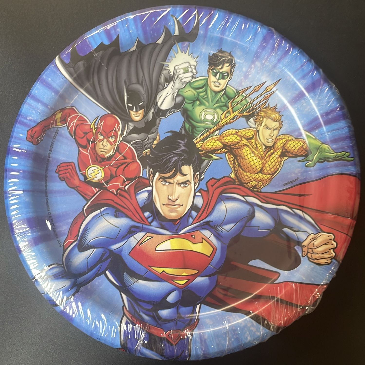 JUSTICE LEAGUE PLATE SMALL