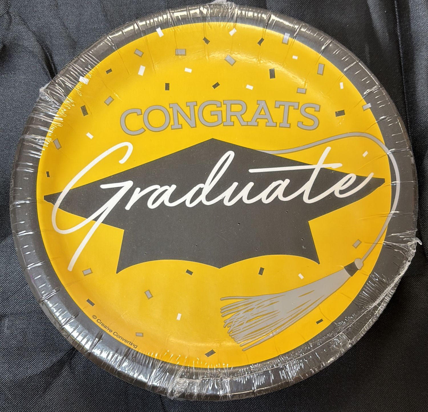 PAPER PLATE SMALL SCHOOL SPIRIT YELLOW