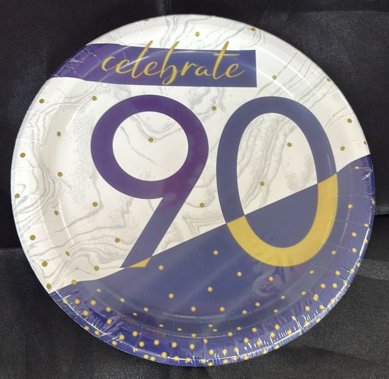 NAVY &amp; GOLD MILESTONE 90 PLATE
