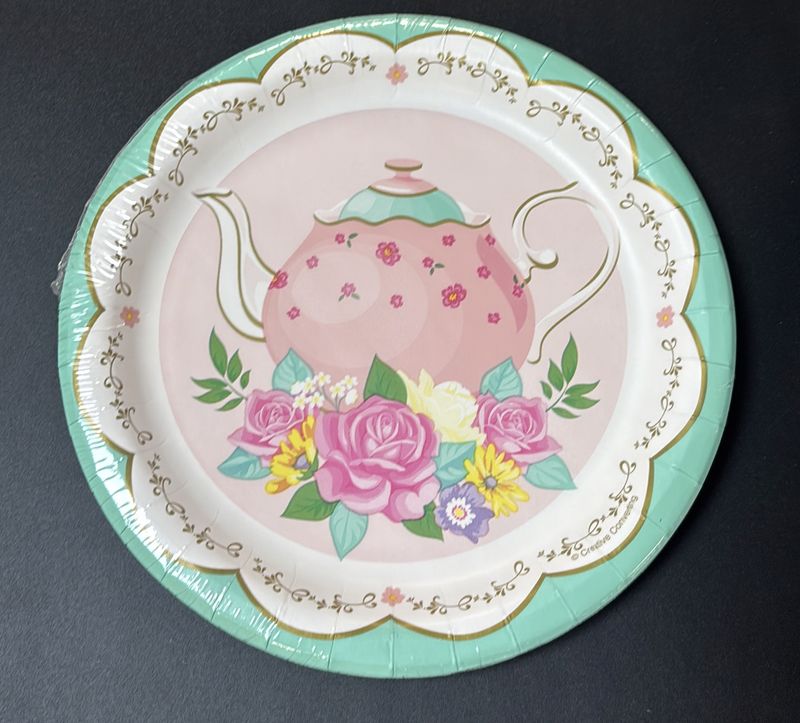 PAPER PLATES SMALL FLORAL TEA PARTY