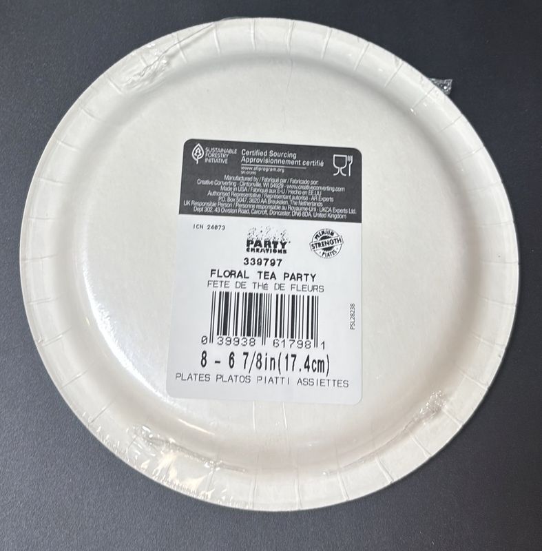 Paper Plates Small Floral Tea Party