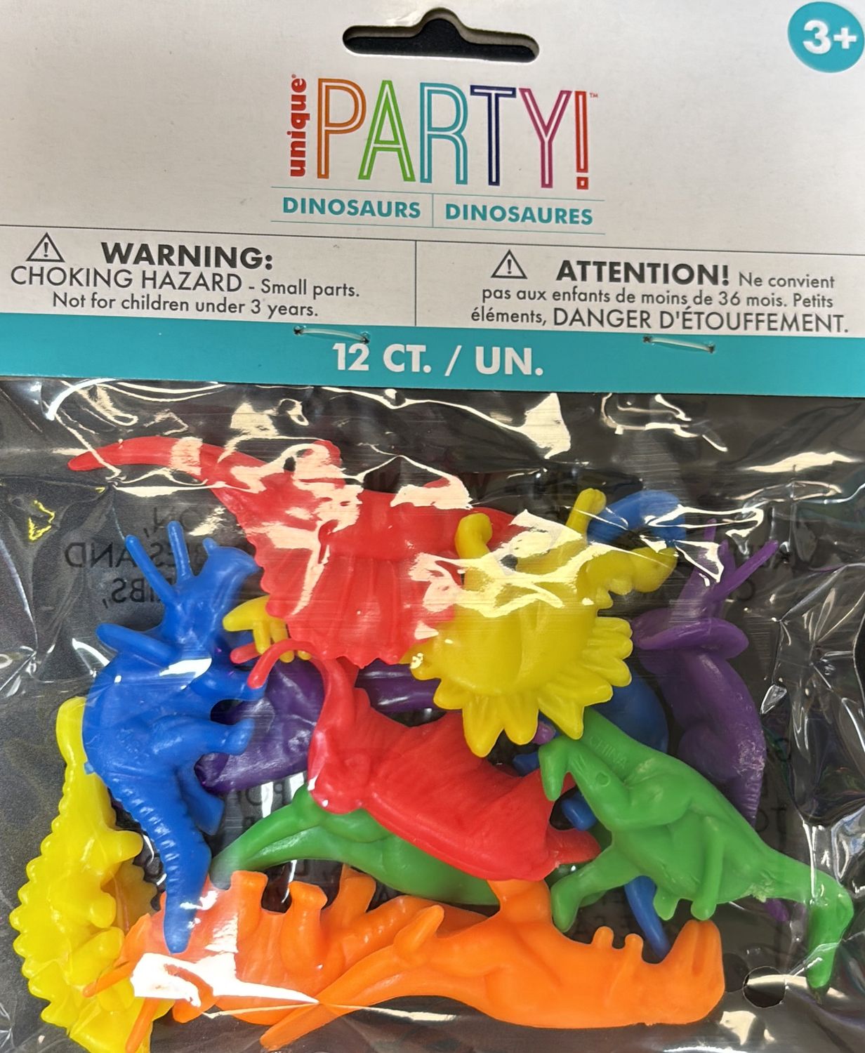 PARTY FAVOR DINOSAURS 12CT