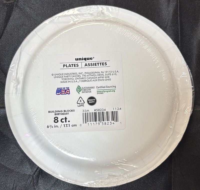 Paper Plates Small Building Blocks