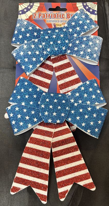 PATRIOTIC GLITTER BOW SET