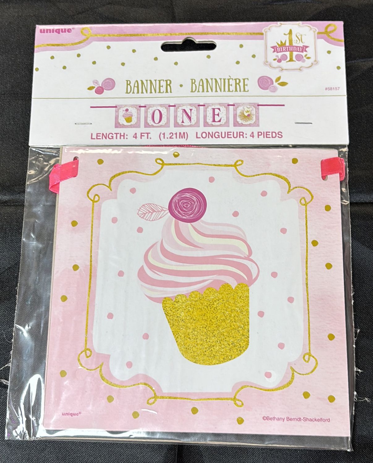 PINK GOLD HBD ONE BANNER