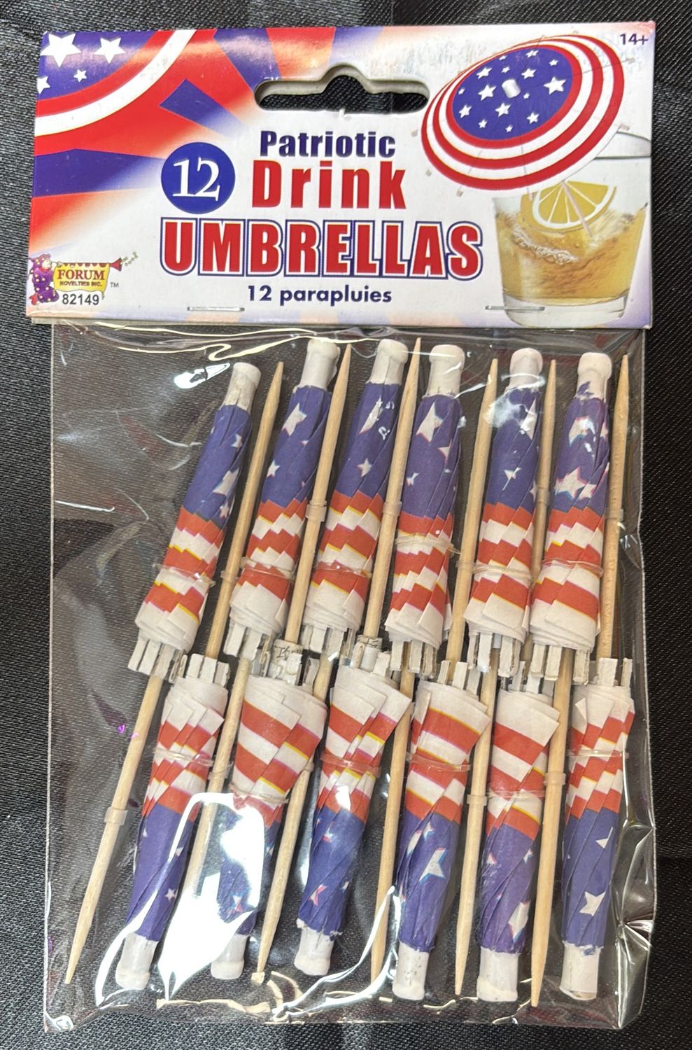 PATRIOTIC DRINK UMBRELLAS 12CT
