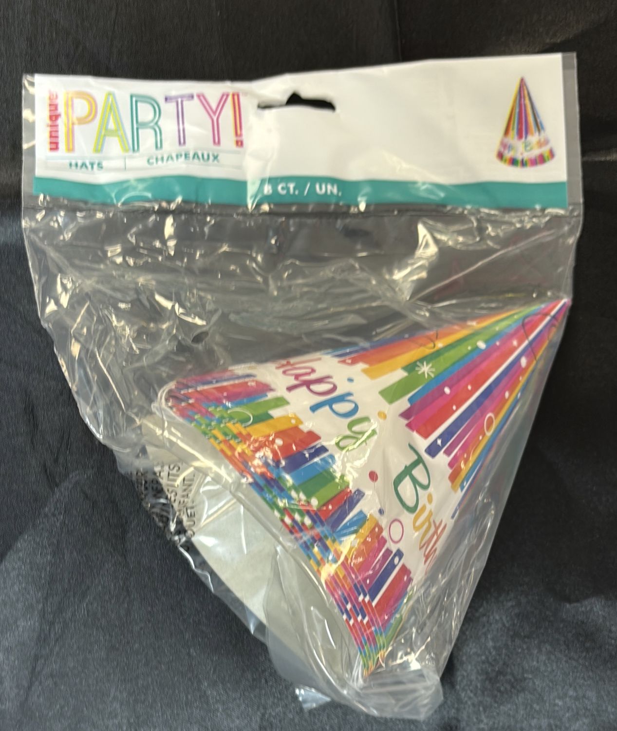PARTY HAT RAINBOW RIBBONS