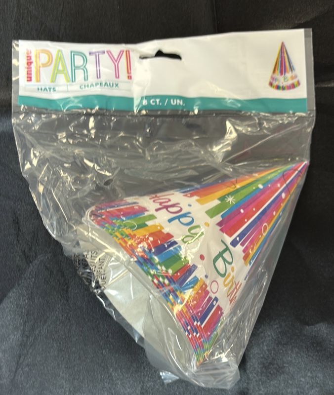 PARTY HAT RAINBOW RIBBONS