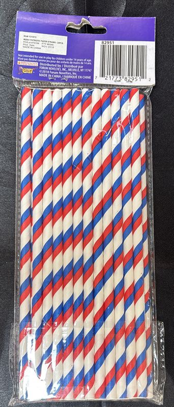 Patriotic Paper Straws