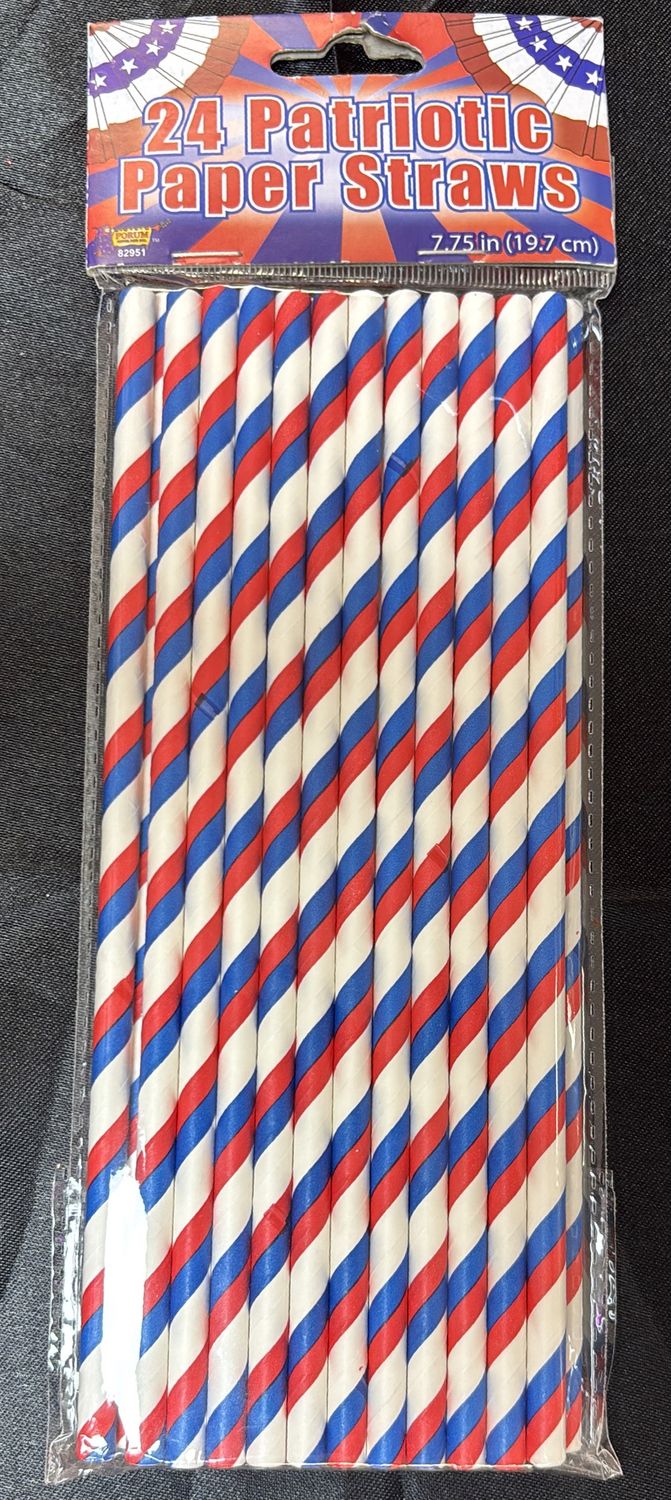 PATRIOTIC PAPER STRAWS
