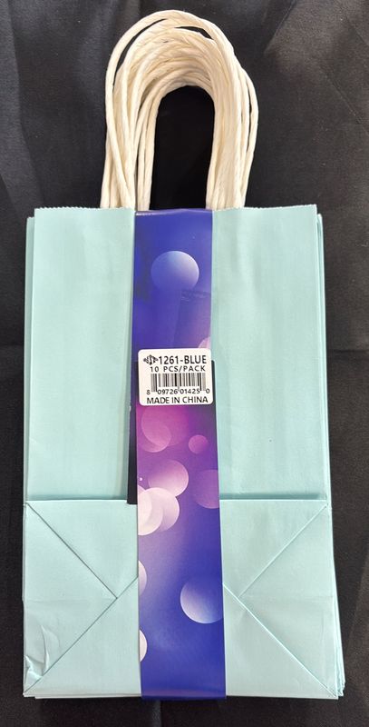 Blue Paper Tote 10Ct 5.25X8.25