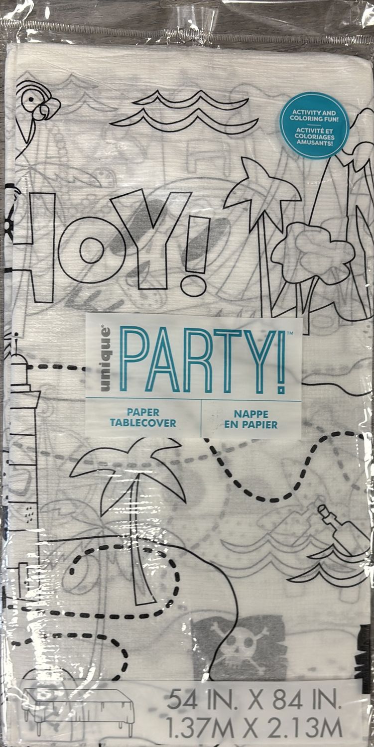 PAPER TABLECOVER AHOY PIRATE