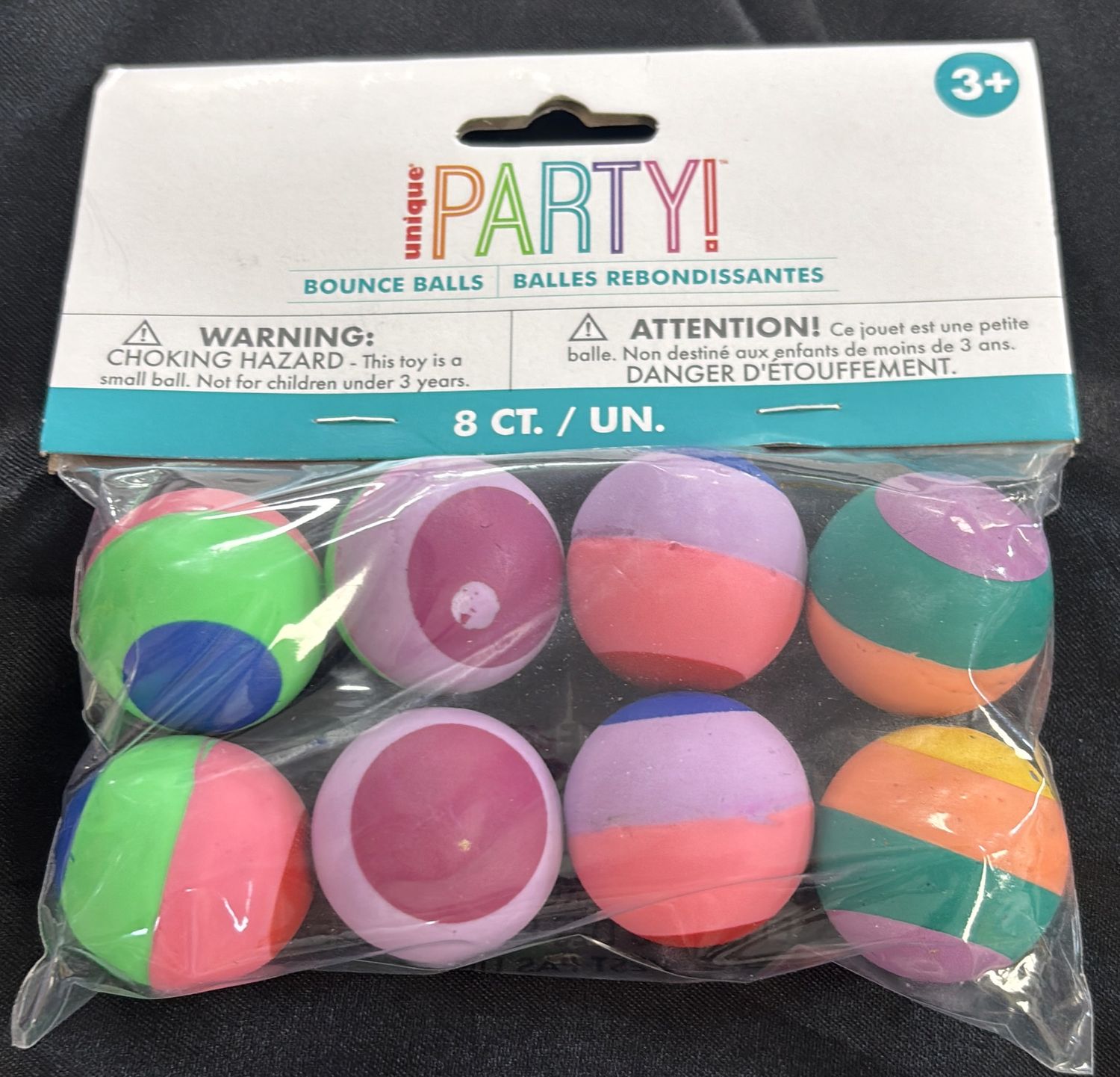 PARTY FAVOR BOUNCE BALLS 8CT - 2