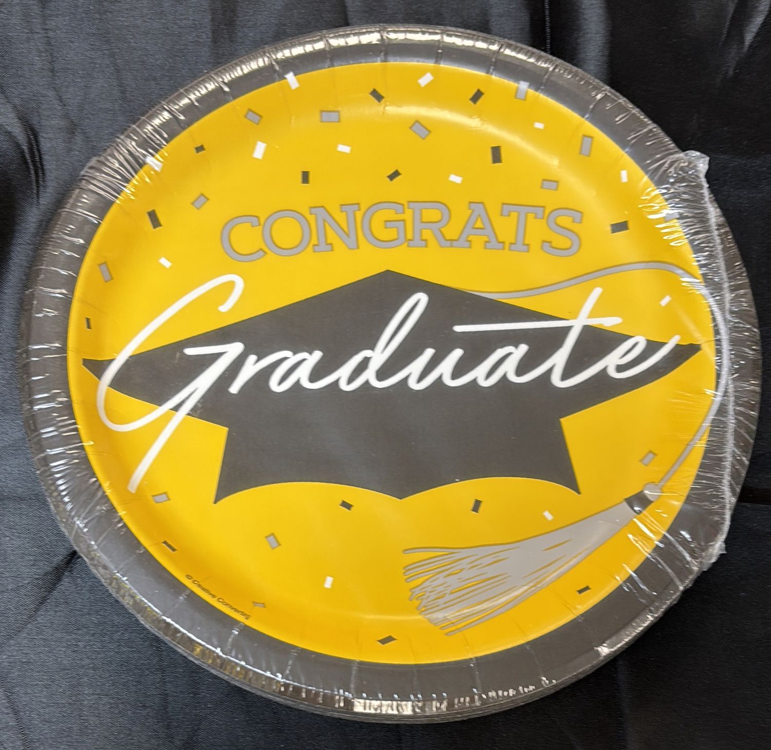 PAPER PLATES LARGE SCHOOL SPIRIT YELLOW