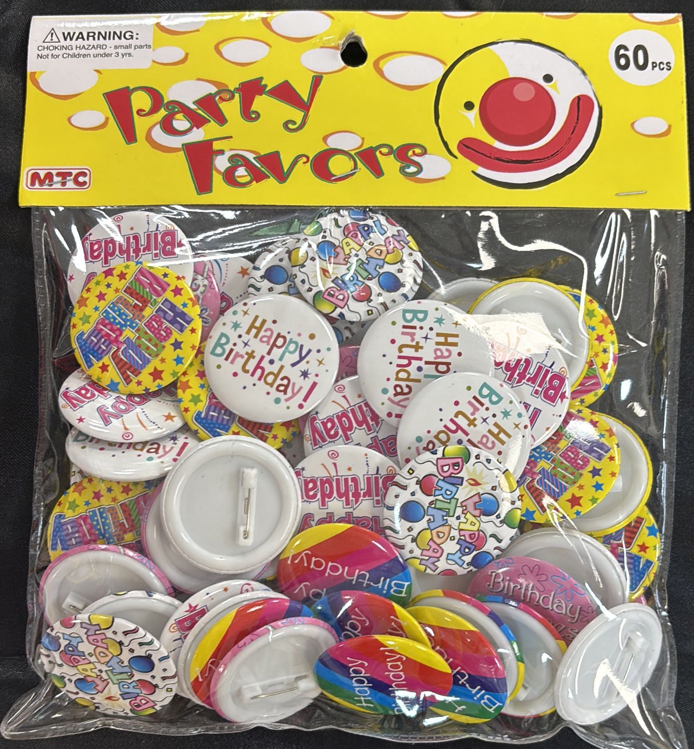 PARTY FAVOR HAPPY BIRTHDAY BUTTON