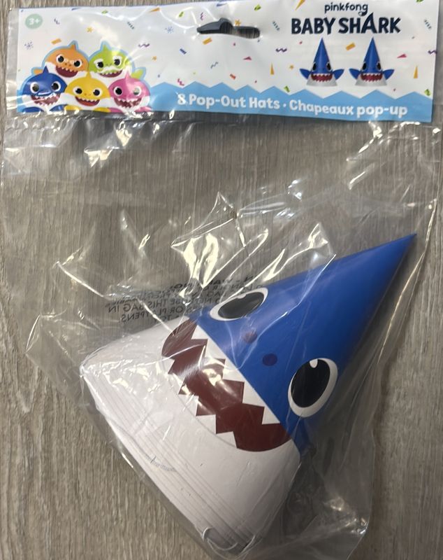 BABY SHARK PARTY HATS