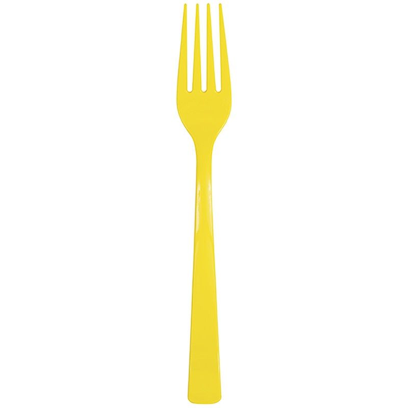 Neon Yellow Forks 18Ct