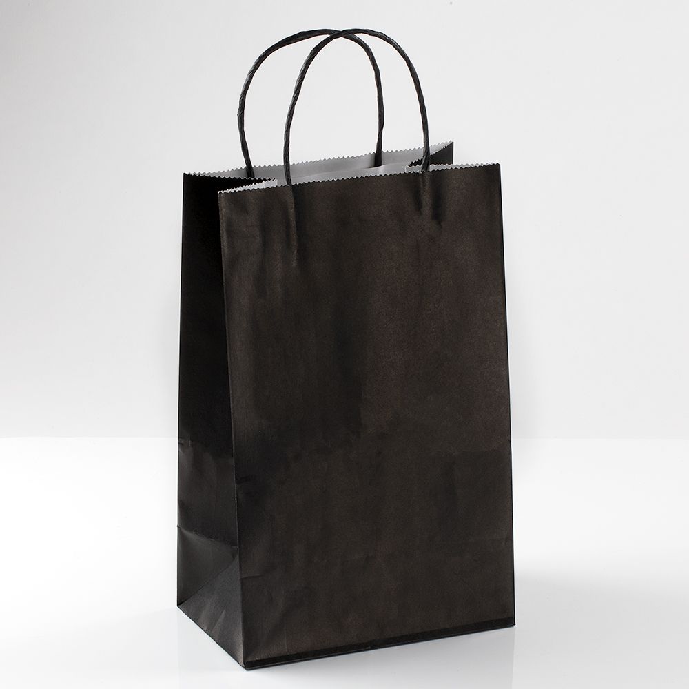 Black Paper Tote 8Ct 7X11