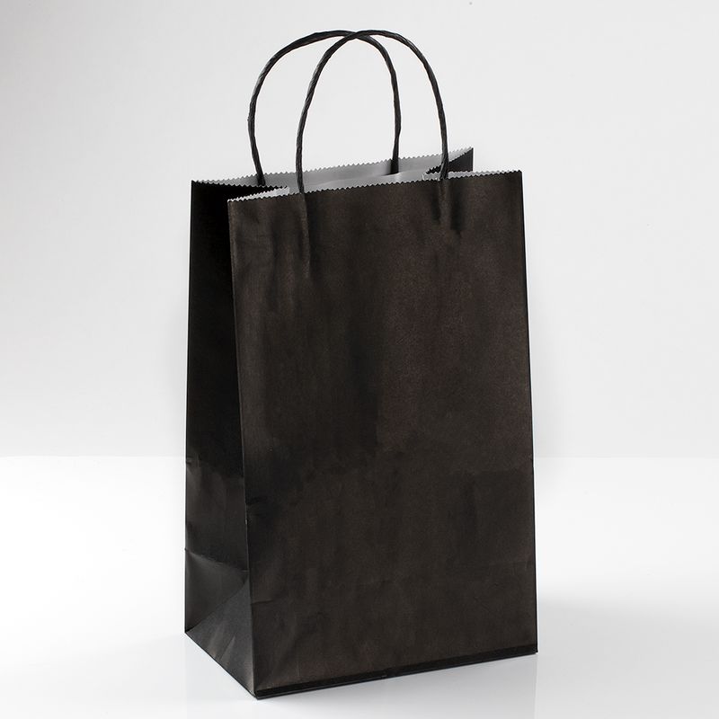 Black Paper Tote 8Ct 7X11