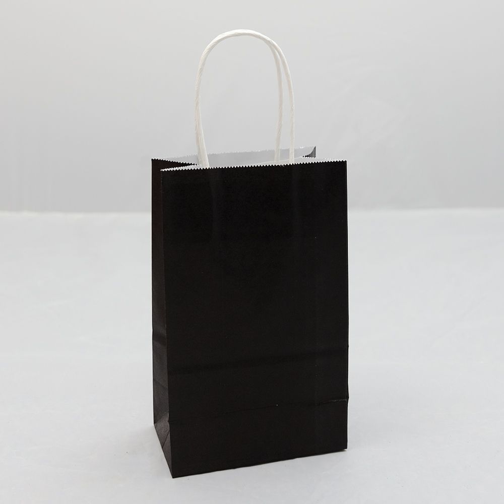 Black Paper Tote 10Ct 5.25X8.25