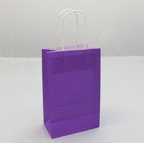 PURPLE PAPER TOTE 10CT 5.25X8.25