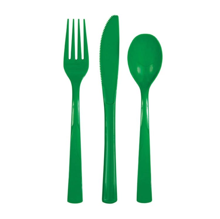 Emerald Green Mixed Cutlery 18Ct-U