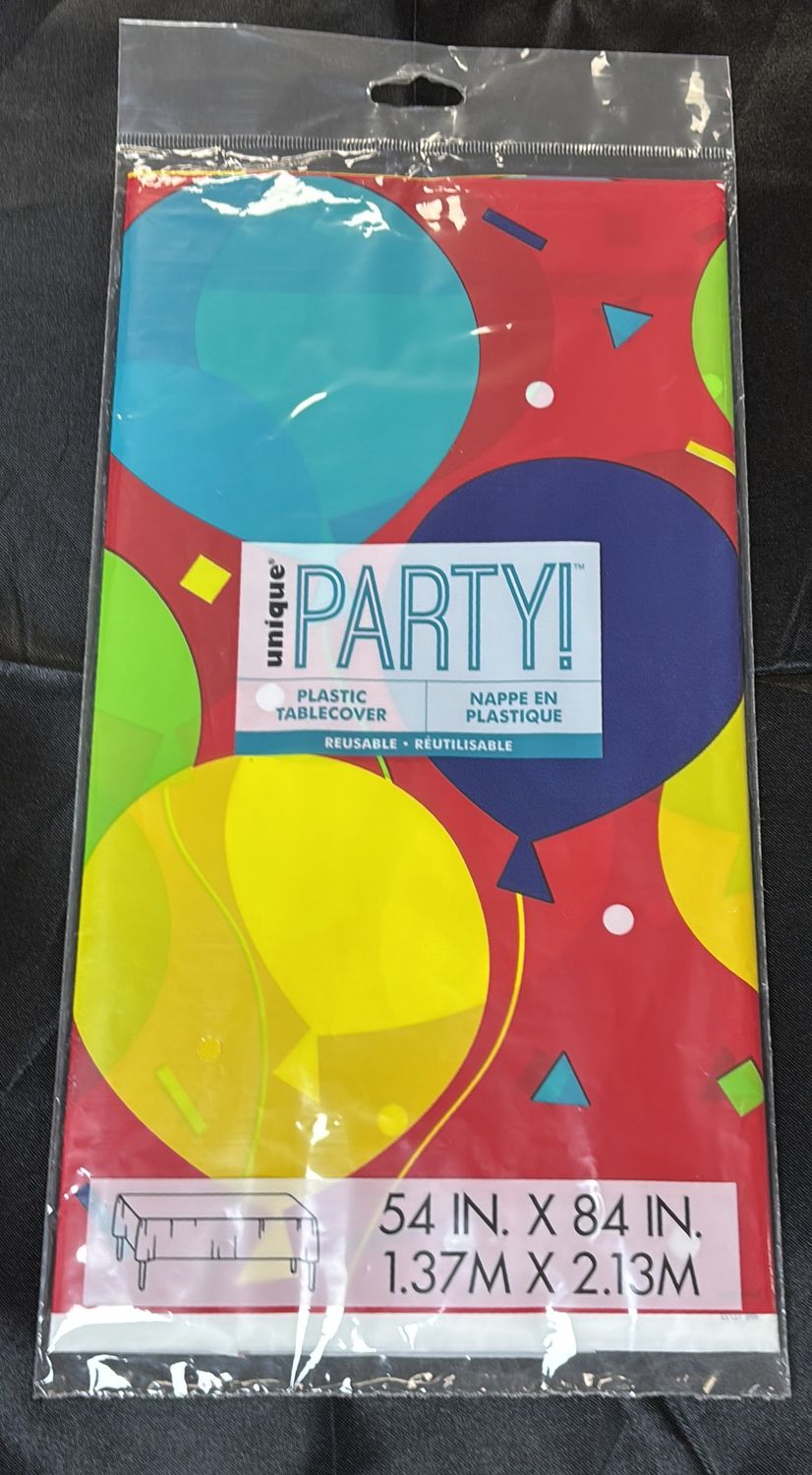 BALLOON PARTY PLASTIC TABLE COVER
