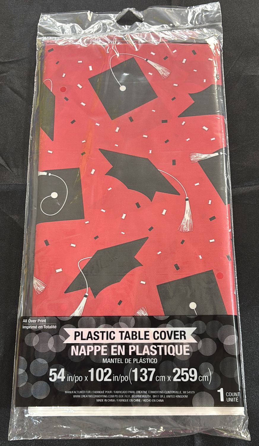 RED SCHOOL SPIRIT TABLE COVER