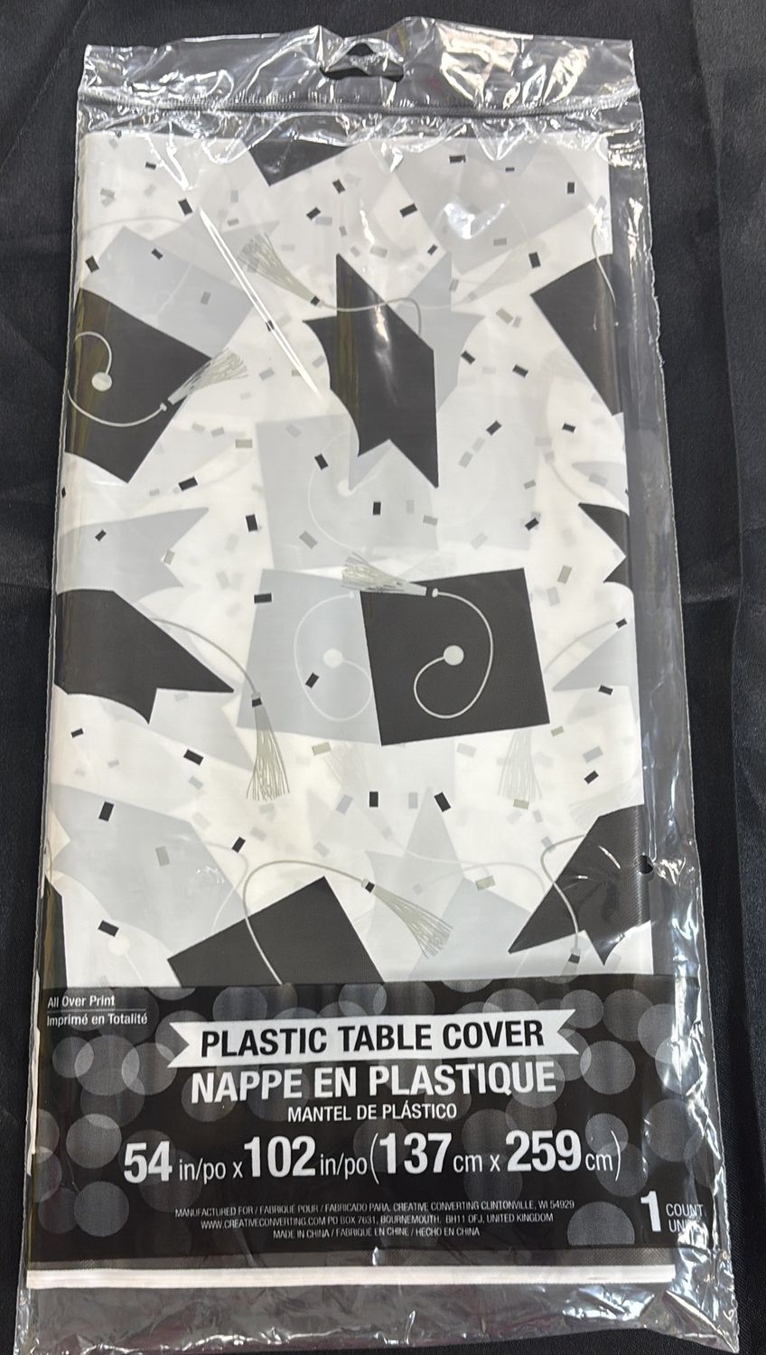 WHITE SCHOOL SPIRIT TABLE COVER