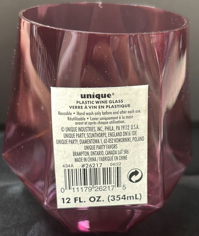 Plastic Wine Glass 12Oz