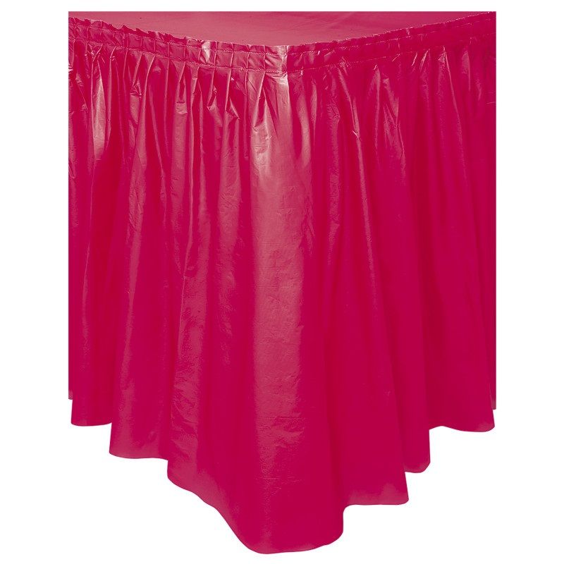 Red Table Skirt 29"X14Ft