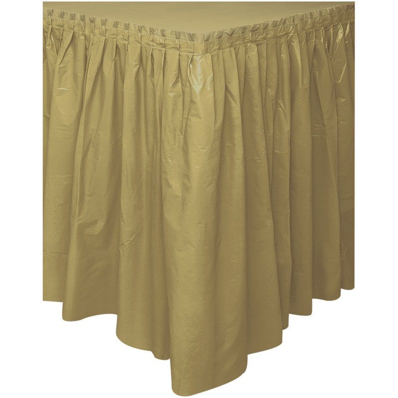 Gold Table Skirt 29"X14Ft