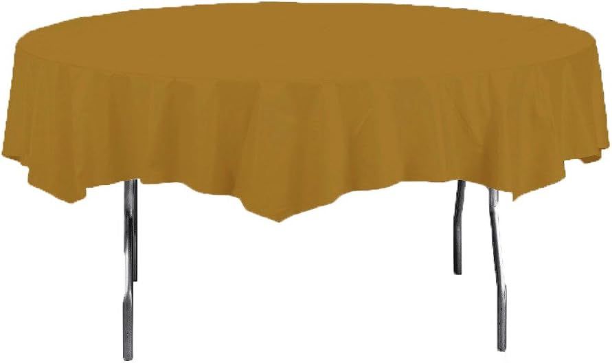 GLITTERING GOLD ROUND TABLECOVER