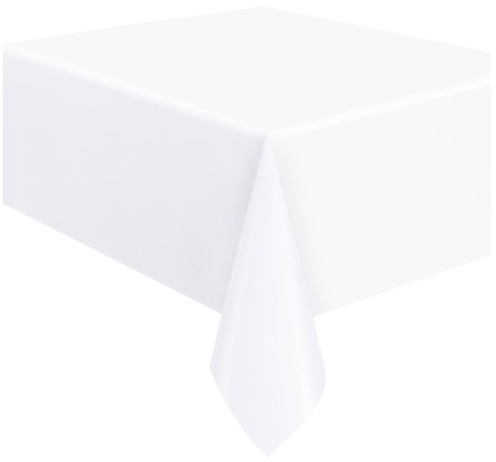 WHITE TABLECOVER-U