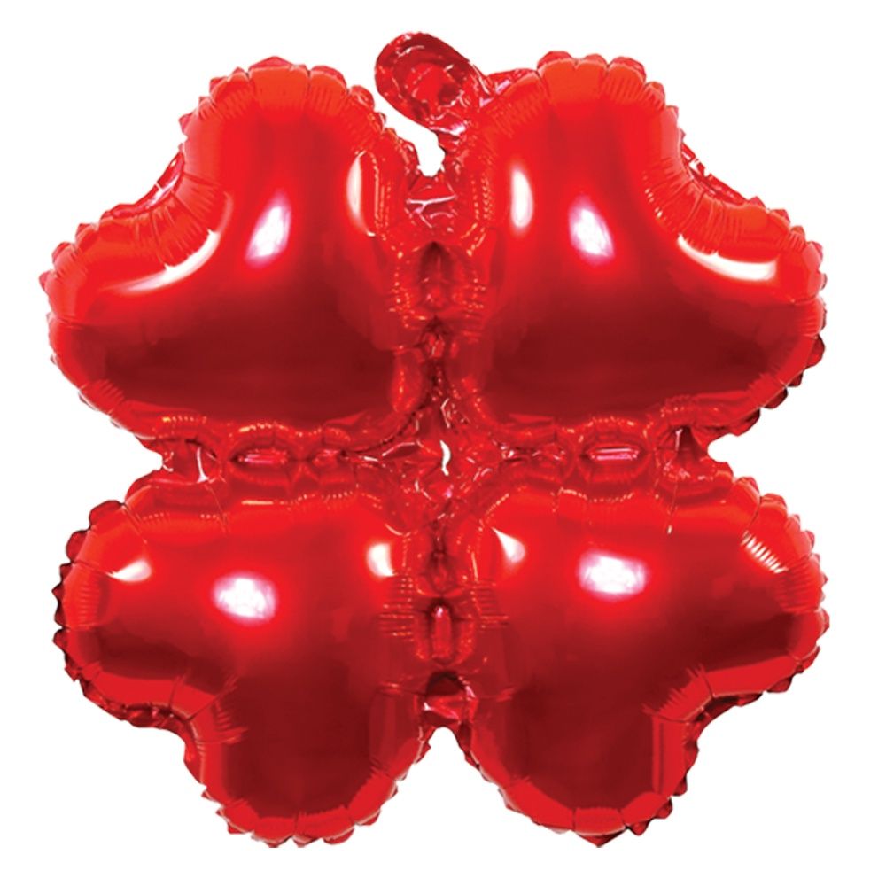 Red 18" Clover Shape Balloons