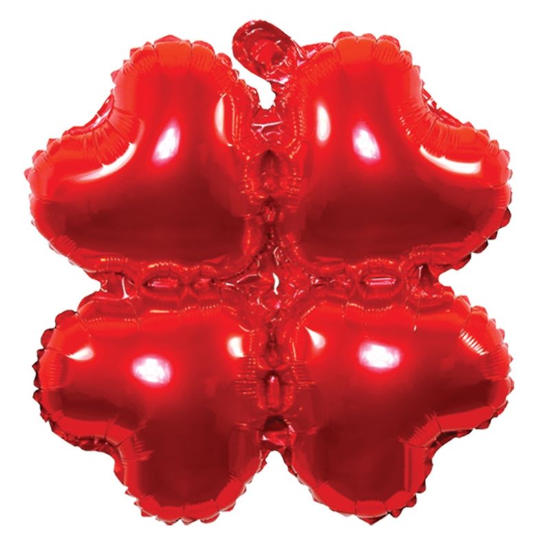 Red 18" Clover Shape Balloons