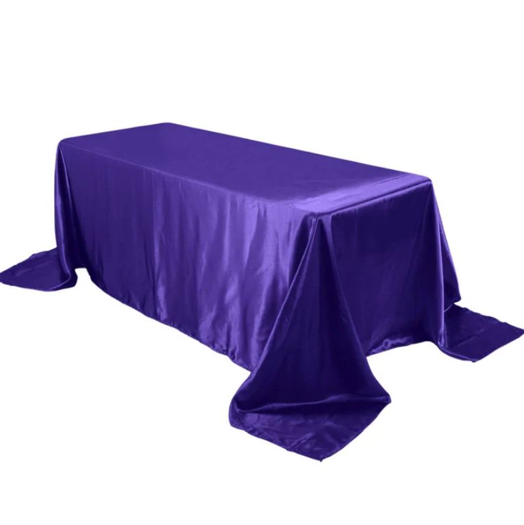 Purple Rectangle Satin Tc 90x132