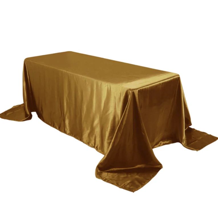 Gold Rectangle Satin Tc 90x132
