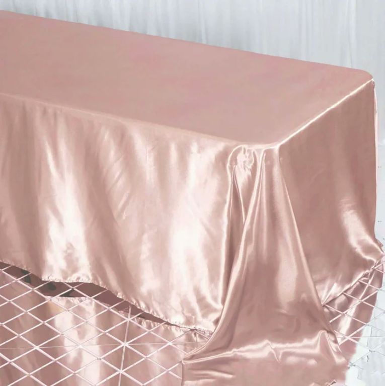 Dusty Rose Rectangle Satin Tc 90x132
