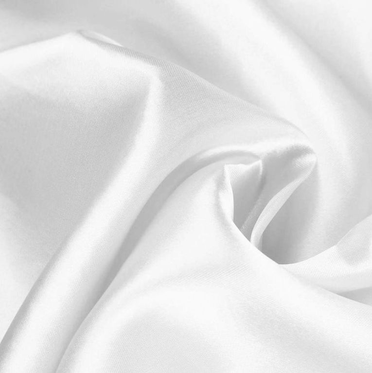 White Rectangle Satin Tc 90x132