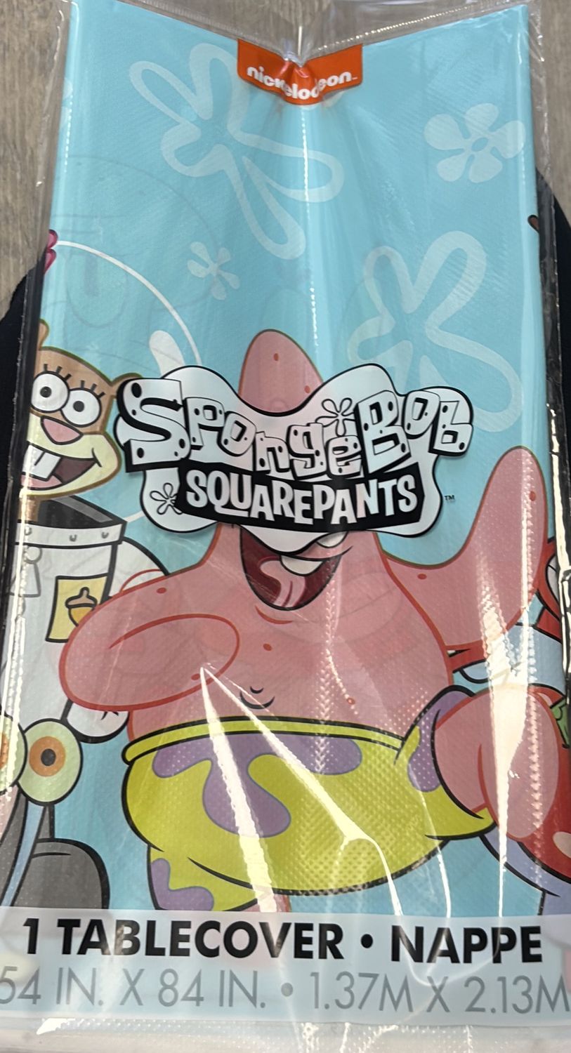 PLASTIC TABLECOVER SPONGEBOB
