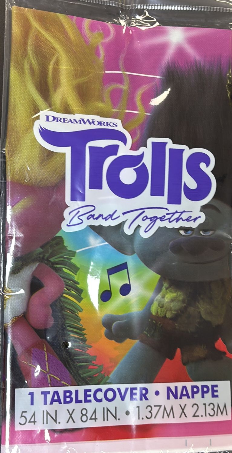 PLASTIC TABLECOVER TROLLS