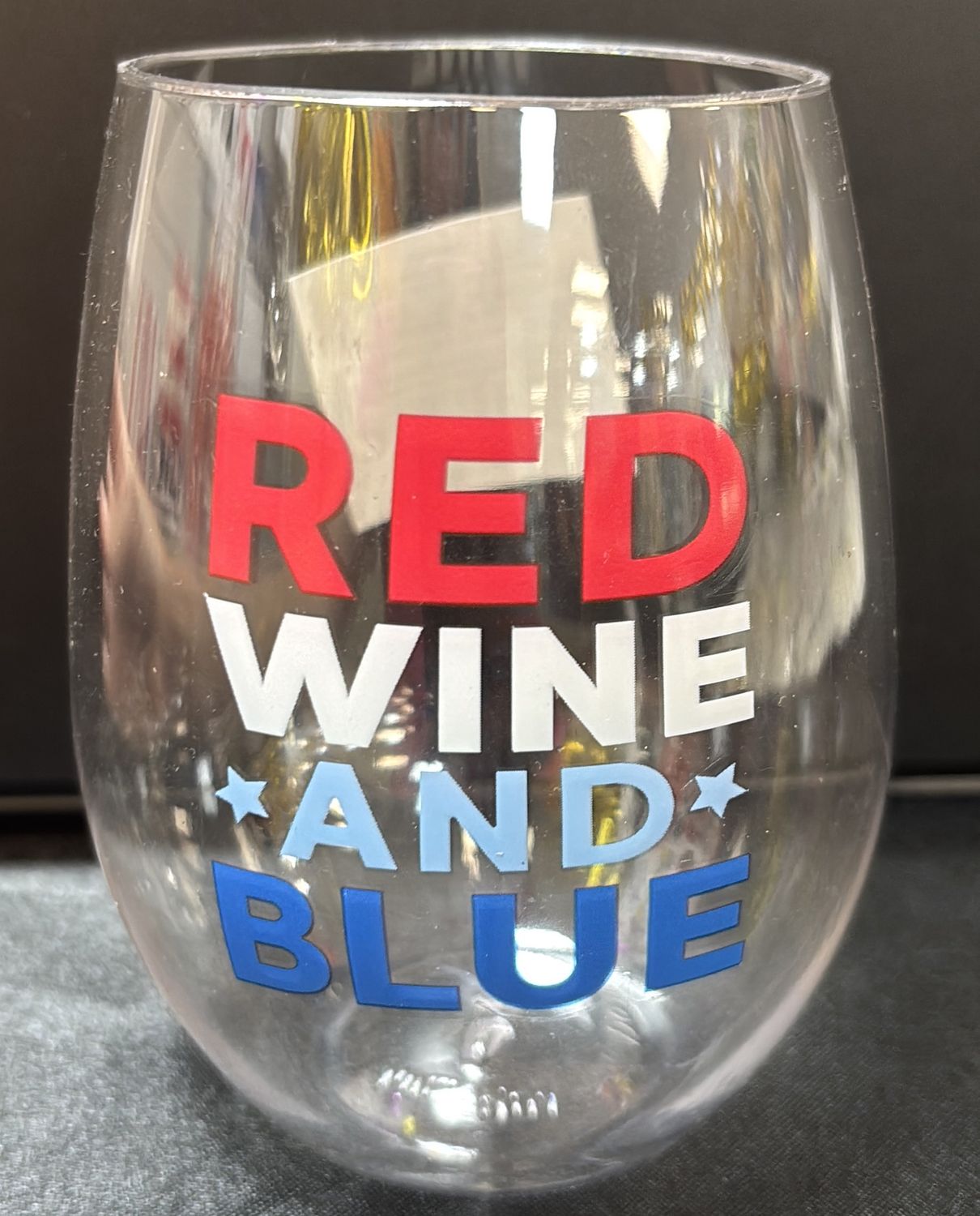 RED WINE AND BLUE WINE GLASS