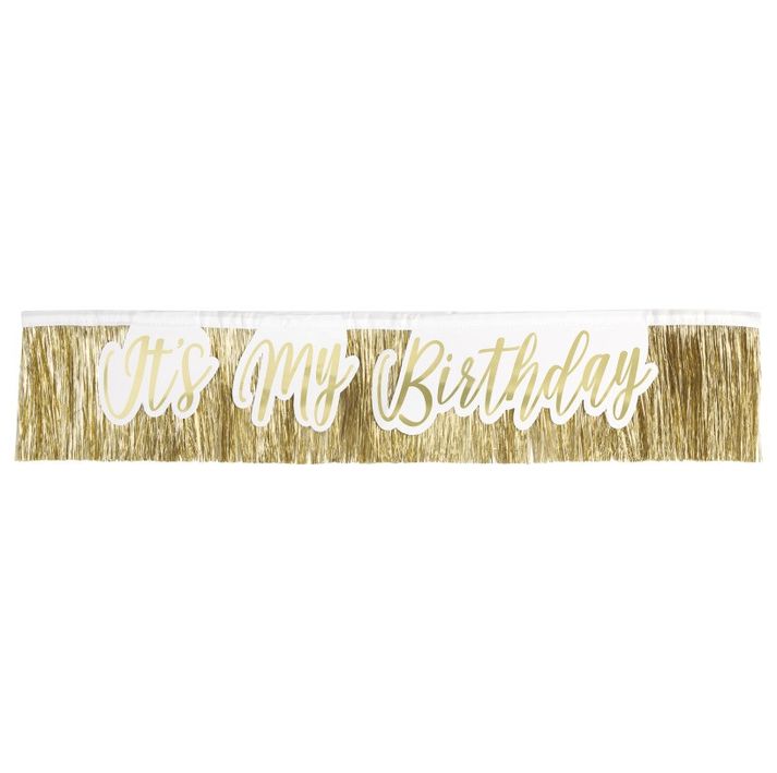 Gold Fringe "It'S My Birthday" Sash