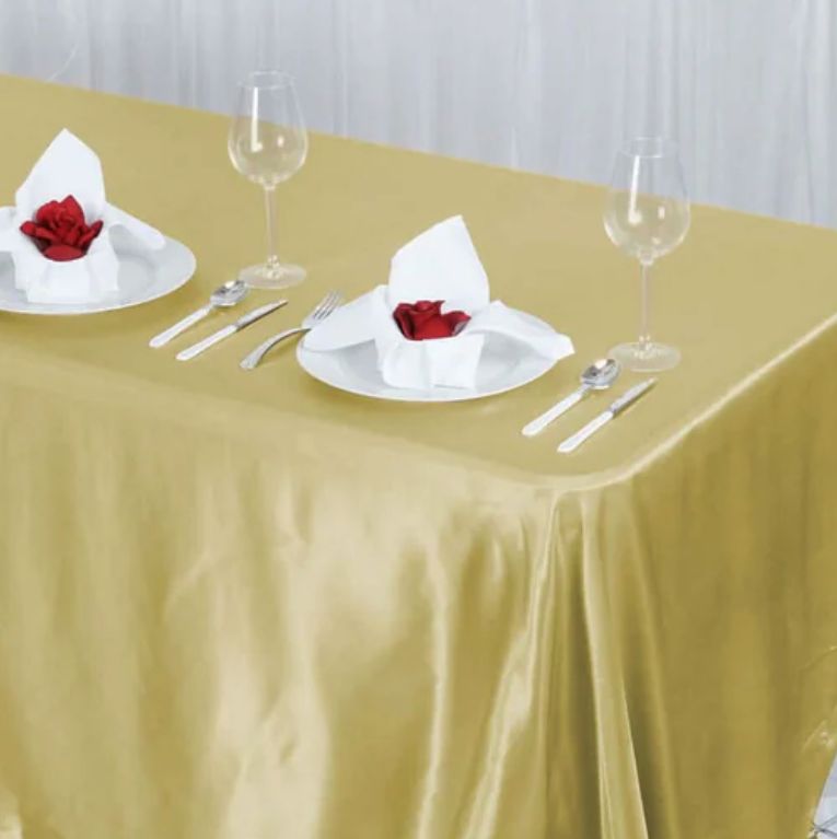 Champagne Rectangle Satin Tc 90x132