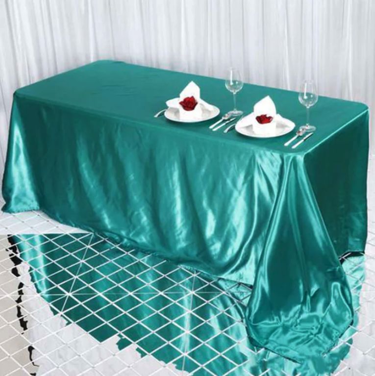 Turquoise Rectangle Satin Tc 90x132