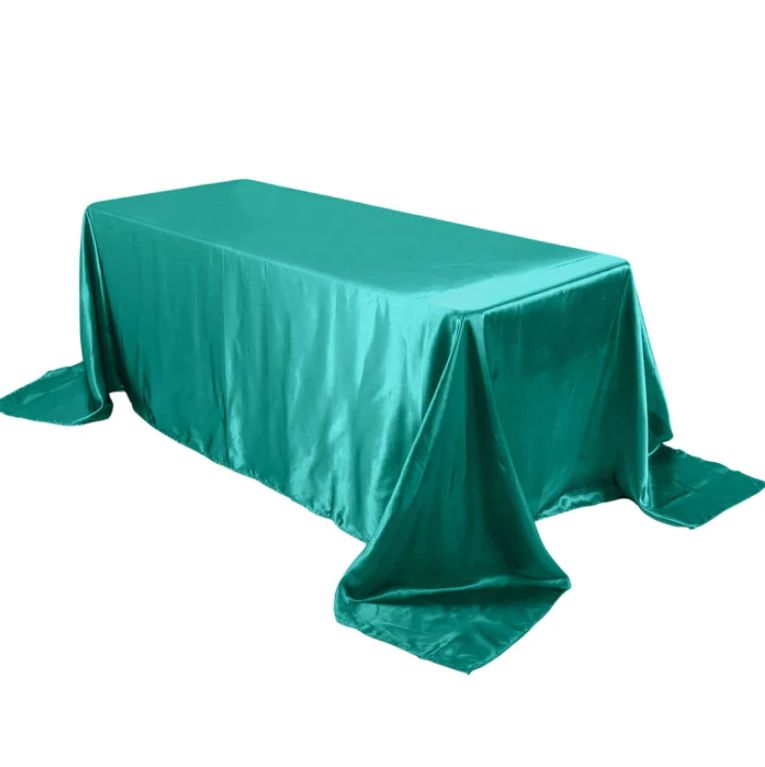 Turquoise Rectangle Satin Tc 90x132