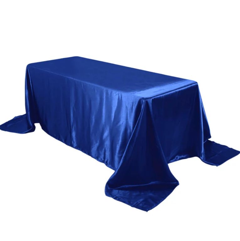 Royal Blue Rectangle Satin Tc 90x132