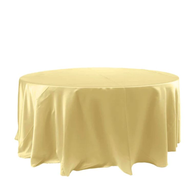Champagne 120" Round Satin Tc